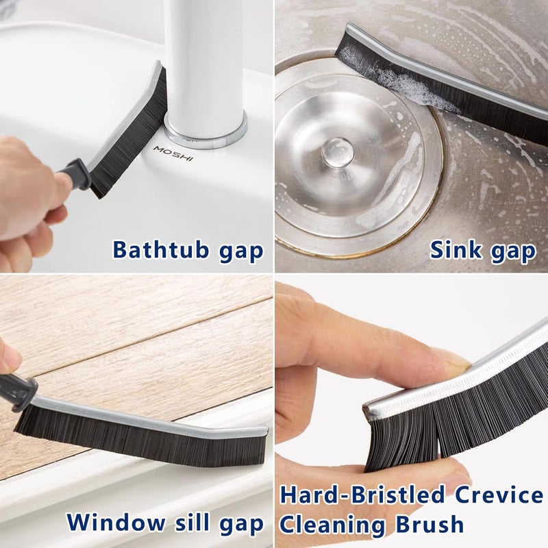 CRAFNEW 12Pcs Crevice Cleaning Brush,Small Gap Cleaning Brushes for Cleaning Bathroom,Kitchen,Window Grooves,Corners, Sinks, washbasins, Showers, faucets, bathtubs, Gas Stove and Tiles - Image 2